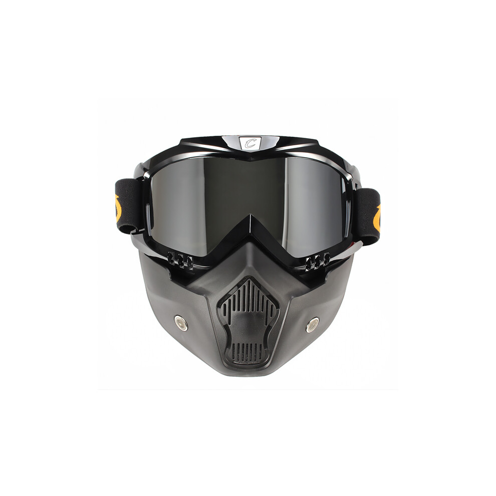 New Cyclegear Cg03 Windproof Dustproof Helmet Goggles With Removable Mask Mountain Bike Motorcycle Riding 762179073437