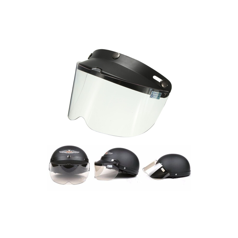 Universal Motorcycle Helmet Flip Up Visor Model Transparent Button Wind Lens Uv Sunscreen 7.9X5.7in Light 762179055778