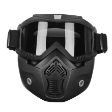 Nieuwe Afneembare Modulaire Helm Gezichtsmasker Vizier Goggles Grijs Lens Motorfiets Fiets