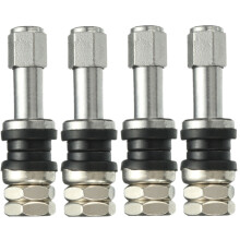 Nueva válvula Schrader para llanta sin cámara de metal universal 4X TR43E con abrazadera