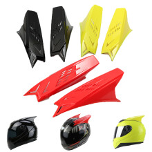 Neue Motorradhelm-Hörner für Männer Zubehör Gelb Rot Schwarz mit Klebebändern