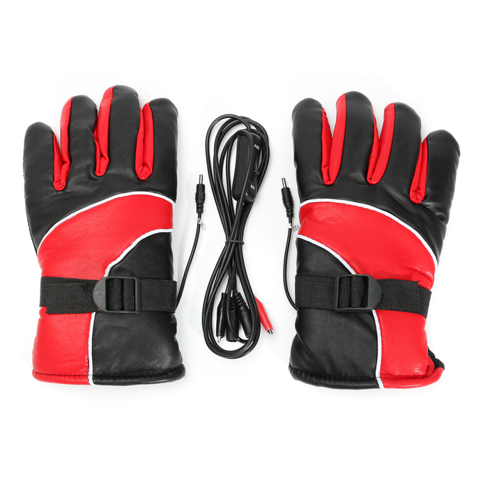 New 12V Warm Electric Heated Warmer Winter Gloves Motorcycle Scooter E-Bike 762179072058