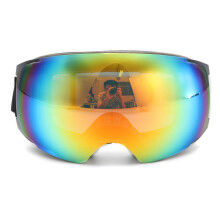 Neue Doppel-Objektiv-Snowboard-Ski-Goggles mit Magnet UV-Schutz Anti-Beschlag weißem Rahmen
