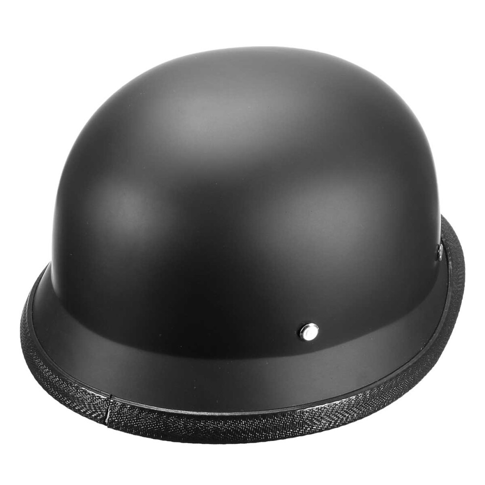 New Abs Plastic Motorcycle Helmet Motorcross Capacete Half Helm Retro Matte Black 762179066767