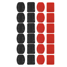 Neue 24 Stück Helm Zubehör Flache Gebogene Klebepad Halterung für Gopro Hero 3 3+ 4 5