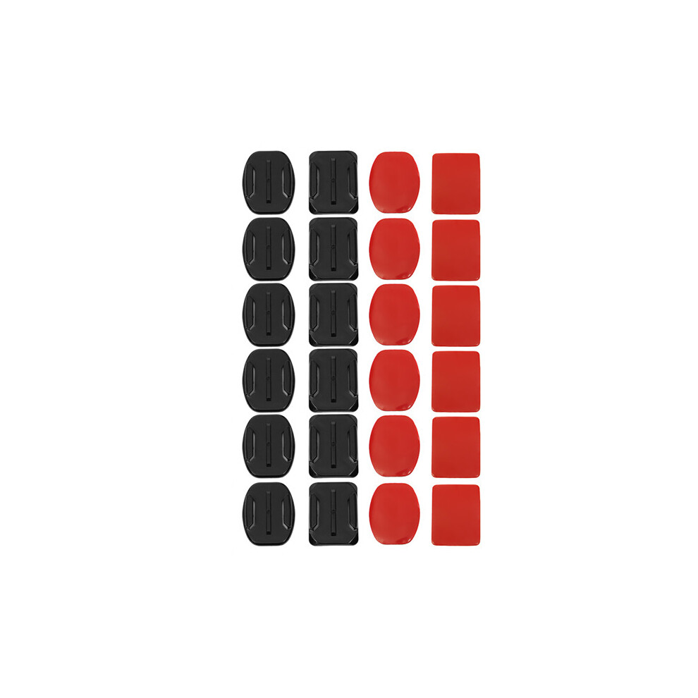 Nuevo 24 Piezas De Accesorios Para Casco Almohadilla Adhesiva Plana Y Curva Montura Para Gopro Hero 3 3+ 4 5-image