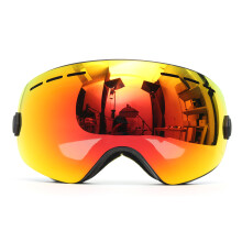 Neue Motorrad-Ski-Goggles Anti-Beschlag UV-Schutz Dual-Objektiv Offroad Snowboard Schwarzer Rahmen