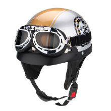 Casco de seguridad de motocicleta abierto nuevo con visera solar + gafas 3 botones
