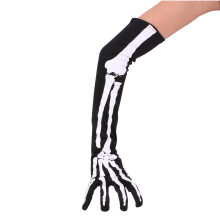 Neue lange Handschuhärmel Knochenhandschuhe Halloween Cosplay Requisiten