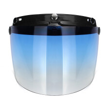 Nieuwe 3-Snap Flip up Open Face Motorhelm Visier Schild Vijf Kleuren