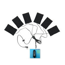 Nieuwe 5 - 12V 6 in 1 Kledingverwarmingskussens Verstelbare Temperatuur 3 Standen Thermisch Vest USB Elektrisch