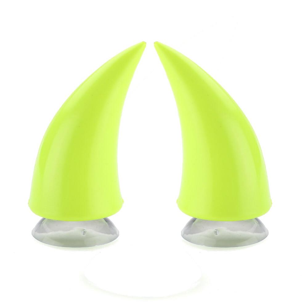 Motorcycle Helmet Headwear Accessoriess Suction Cups Horns Decor Decoration Green 762179041535