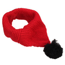 Nuovo scaldacollo in lana per bambini, colletto lavorato a maglia con pallina, accessori per abbigliamento.
