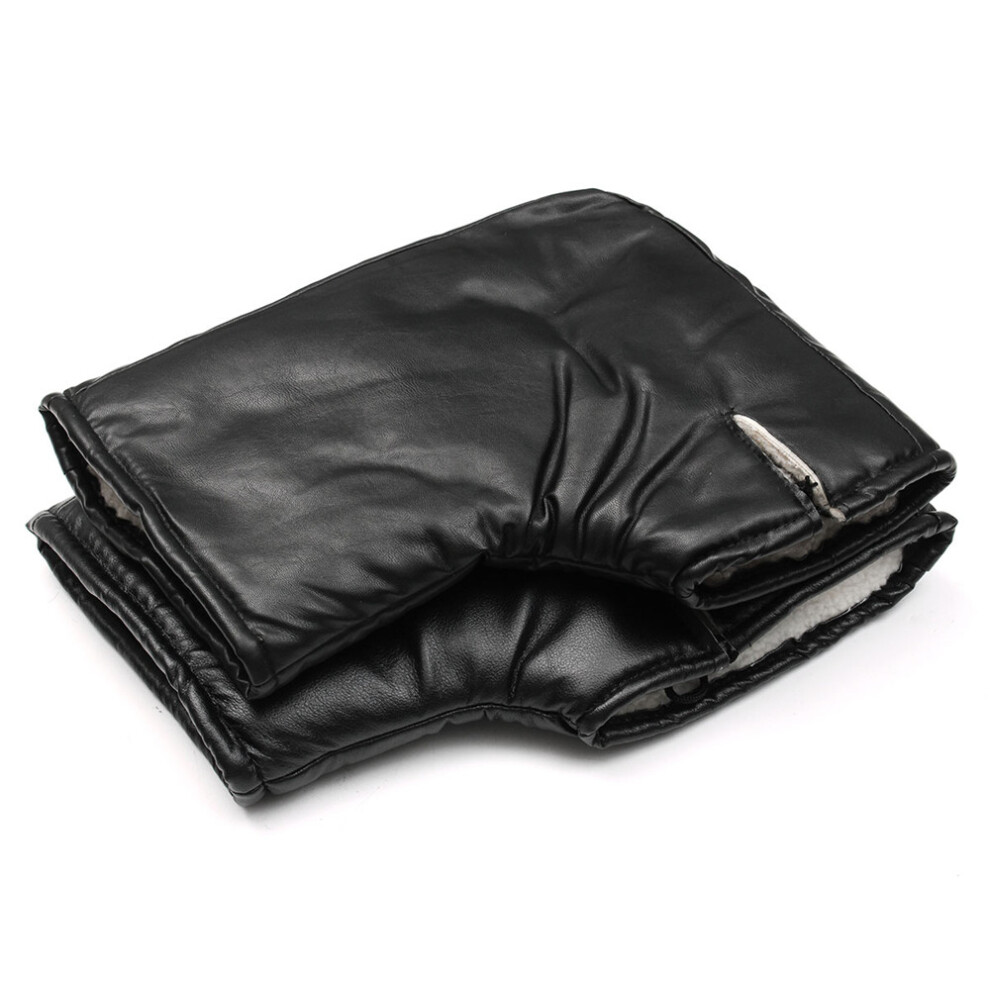 Warm Motorcycle Motorbike Scooter Handle Bar Grip Muffs Gloves Winter Protection 6423381748035