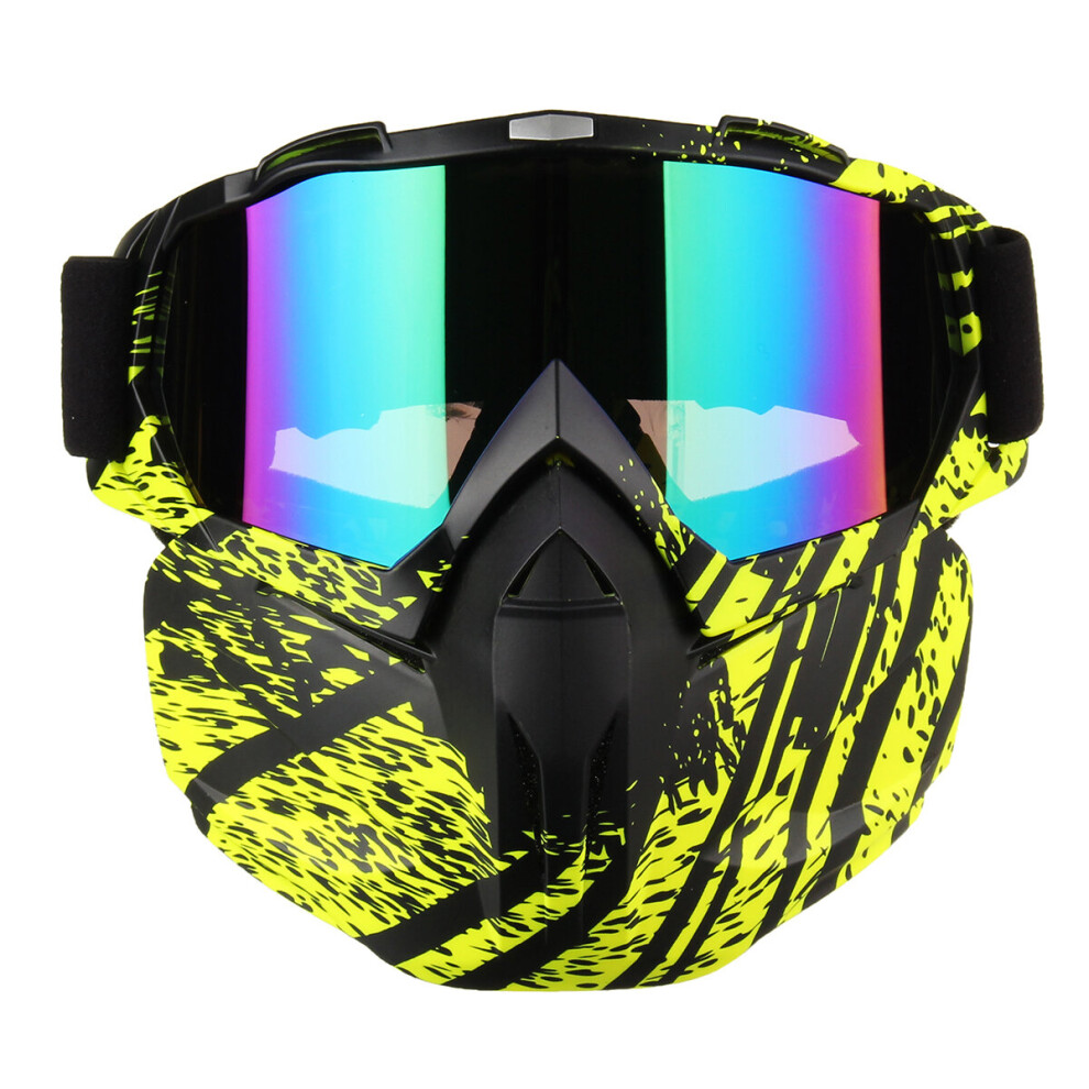 Detachable Full Face Mask Goggles Motorcycle Motocross Ski Riding Cycling Protector Outdoor 6954842588568