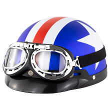 Nuevo casco universal de moto con cara abierta de ABS estilo retro vintage con gafas protección para el cuello