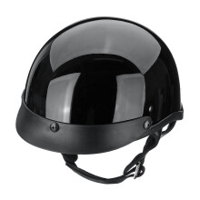 Nuevo casco de motocicleta de media cara DOT CE chopper cruiser scooter con carcasa de ABS talla M-XXL negro
