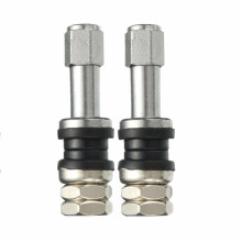Nueva válvula de vástago Schrader para llanta sin cámara con abrazadera universal 2X TR43E de metal
