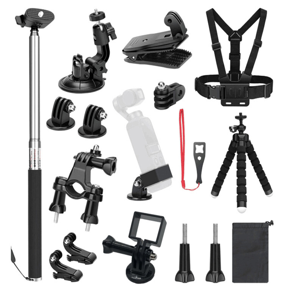 New 19 In 1 Expansion Frame Accessory Kit Multi-Function Extended Fixed Frame For Dji Osmo Pocket Handheld Action Camera Set 762179082682