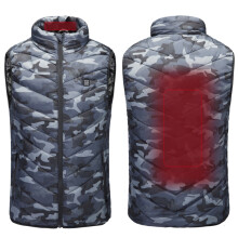 Colete Aquecido USB Camuflado para Exterior Jaqueta Quente Lavável Inverno Aquecimento Térmico Elétrico Roupas para Desportos e Caminhadas