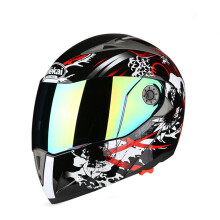 Casco de moto integral antiniebla con protector solar doble lente y transpirable