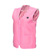 Nieuwe Blauwe/Roze Unisex Elektrische Batterij Verwarmde Verwarmingspad Vest Winter Warmte Jas Verwarmers