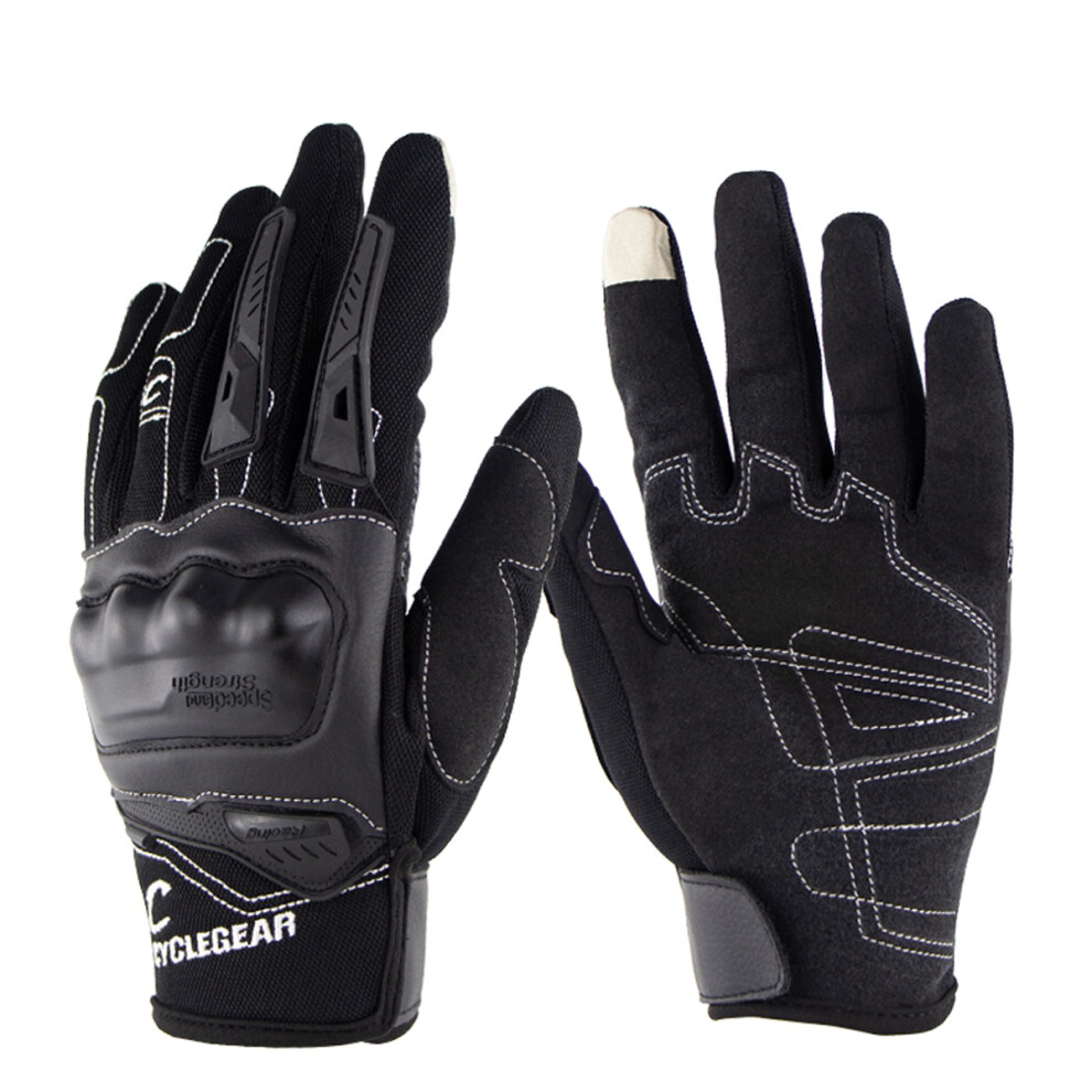 Guantes De Pantalla TáCtil De Seguridad Con Dedos Completos Gel Ciclismo En Bicicleta Deportes Antideslizantes Motocicleta-image