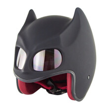 Casco parcial SOMAN para motocicleta bicicleta eléctrica seguridad personalidad oreja de murciélago