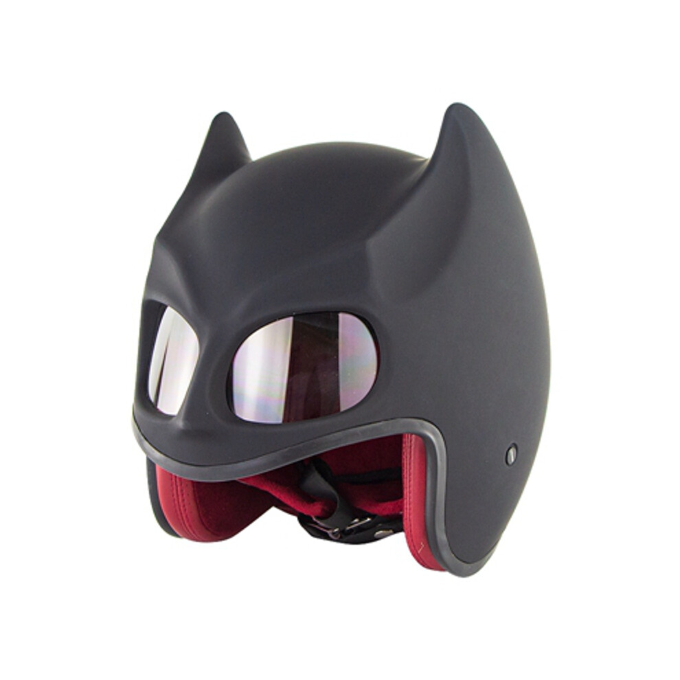 Soman Half Helmet Motorcycle Electric Bicycle Riding Safety Personality Bat Ear 6900058679217