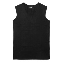 Men Round Neck Thermal Underwear Vest Waistcoat Warm Heat Holder Sleeveless Top Blouse Underclothes Black
