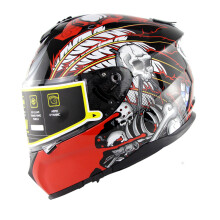 Casco de motocicleta SOMAN de rostro completo doble lente para motocicleta seguridad conducción carrera protección para la cabeza