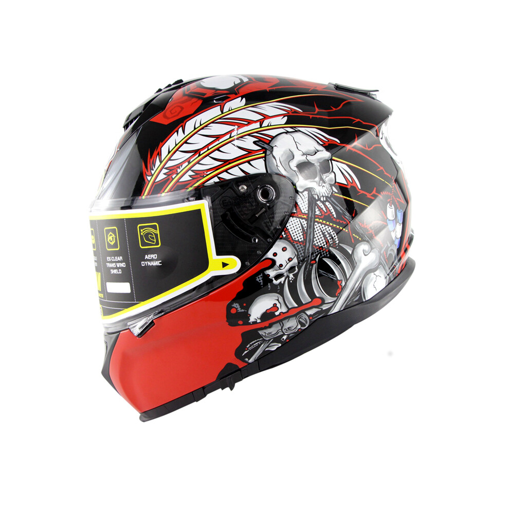Soman Motorcycle Helmet Full Face Double Lens Motor Bicycle Safety Riding Racing Headgear 6900058201418