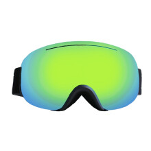 Neue Doppel-Objektiv-Motorradbrille Anti-Beschlag UV Skifahren Snowboard Rennbrille Schneespiegelgläser - Silber