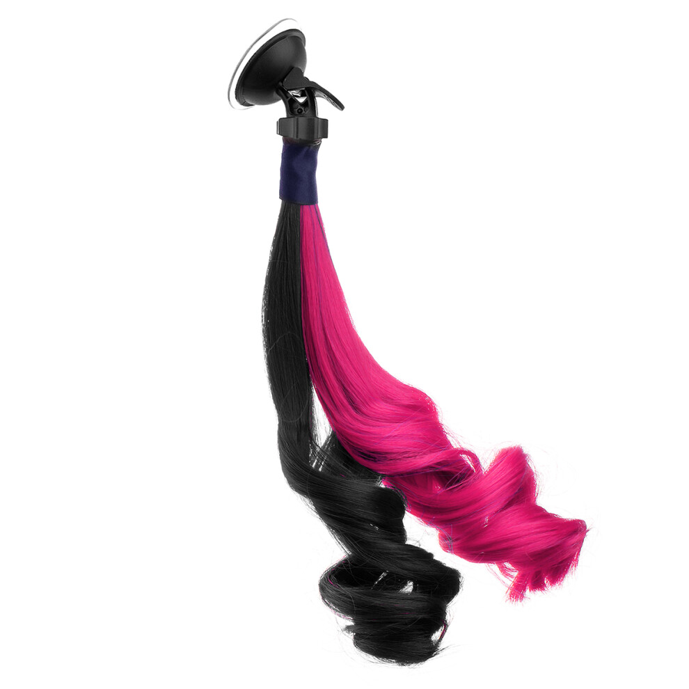30Cm Motorcycle Bike Helmet Braids Gradient Ramp Sucker Removable Pigtail Ponytail 715996022058