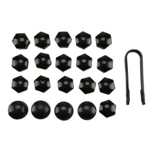 Neue 20 Stück 17 mm Universelle Radbolzenmutter Bolzenkopf Schwarze Abdeckungen
