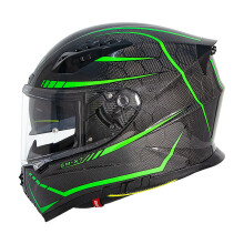 SOMAN 24K Casco de Motocicleta de Fibra de Carbono Fluorescente Casco Completo Moto Casco Casco de Carrera de Moto Casco de Ciclismo Capacete SOM