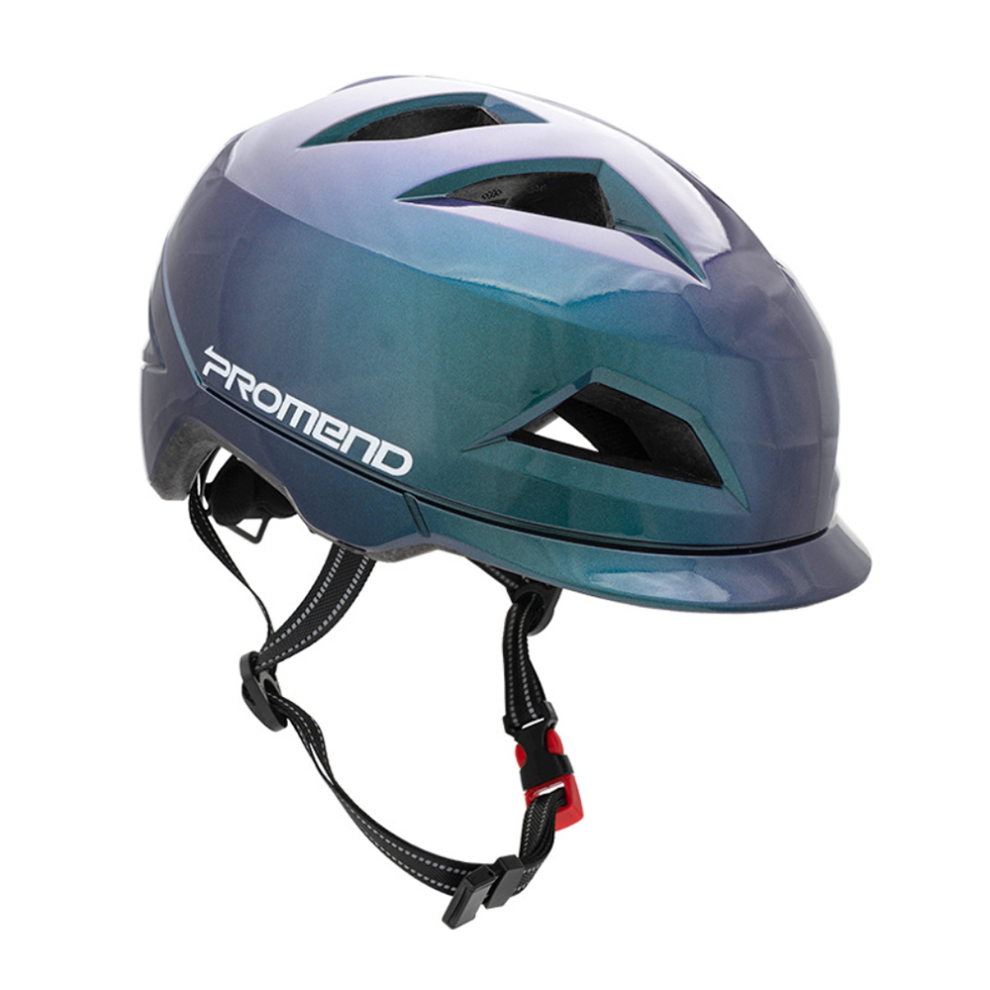 New Promend Men Women Half Helmet With Led Outdoor Off-Road Cycling For Motorcycle Electric Scooter Bicycle Riding Light 762179085423