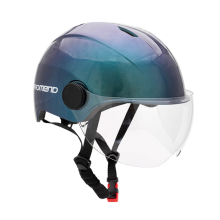 Nuevo casco PROMEND para hombres y mujeres moldeado integralmente con Eps transpirable visera y lente aero para motocicleta scooter eléctrico