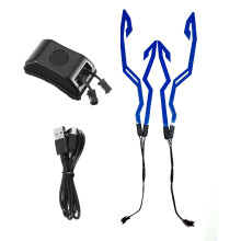 New Rechargeable Motorcycle Helmet LED Light USB Power Signal Flashing Strip Luminous Sticker Universal Strip Waterproof