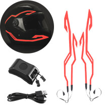 Neuer 4-in-1 Upgrade-Helm Nachtfahrlicht Kaltlicht wasserdichte Motorrad-Signalblinkstreifen LED leuchtender Aufkleberstreifen USB-Ladegerät