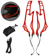 Neue wiederaufladbare Motorradhelm-Signallicht-Blitzstreifen LED-Streifenlicht leuchtender Aufkleber universell