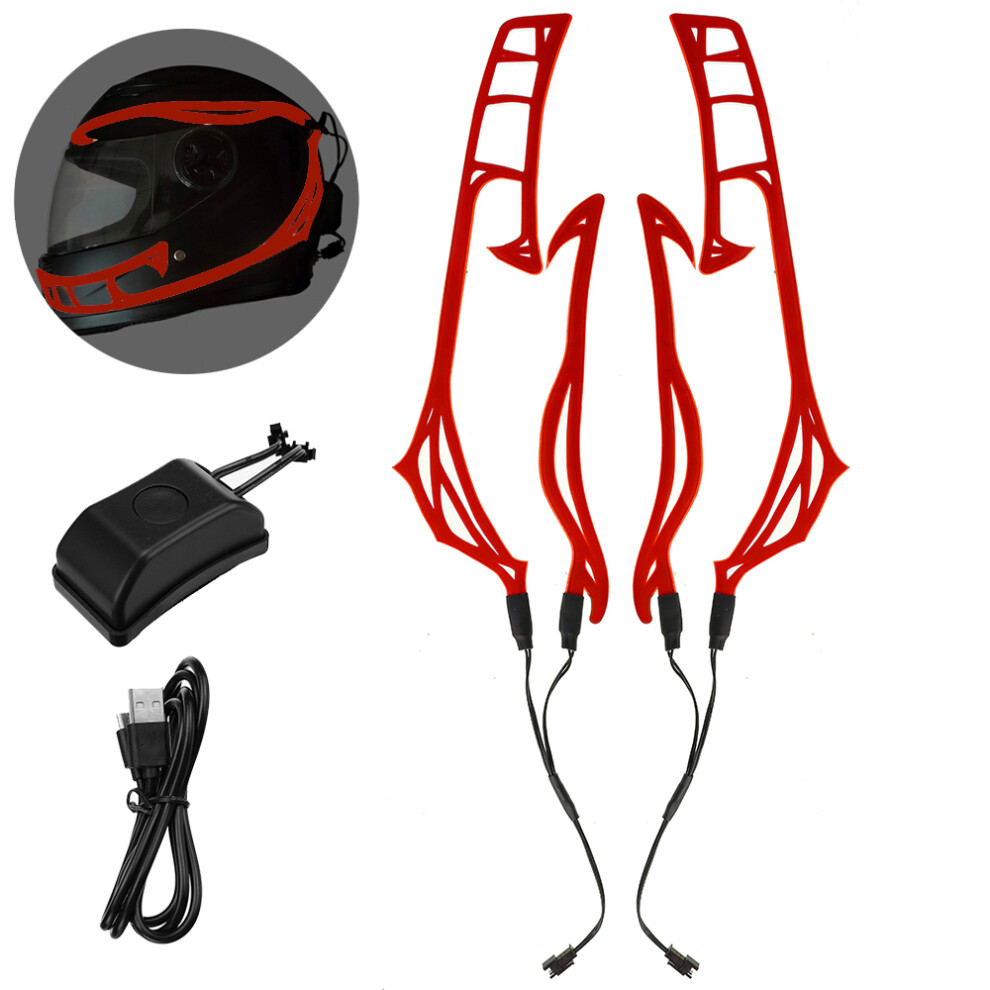 New Rechargeable Motorcycle Helmet Signal Lamp Flashing Strip Led Strip Luminous Sticker Universal Light 762179074311