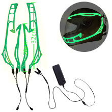 Neues 4-in-1 8-Farben Motorrad LED Nachtfahr-Signalhelm EL Kaltlicht 3 Modi LED Helmlichtstreifen Dekorationskit Bar