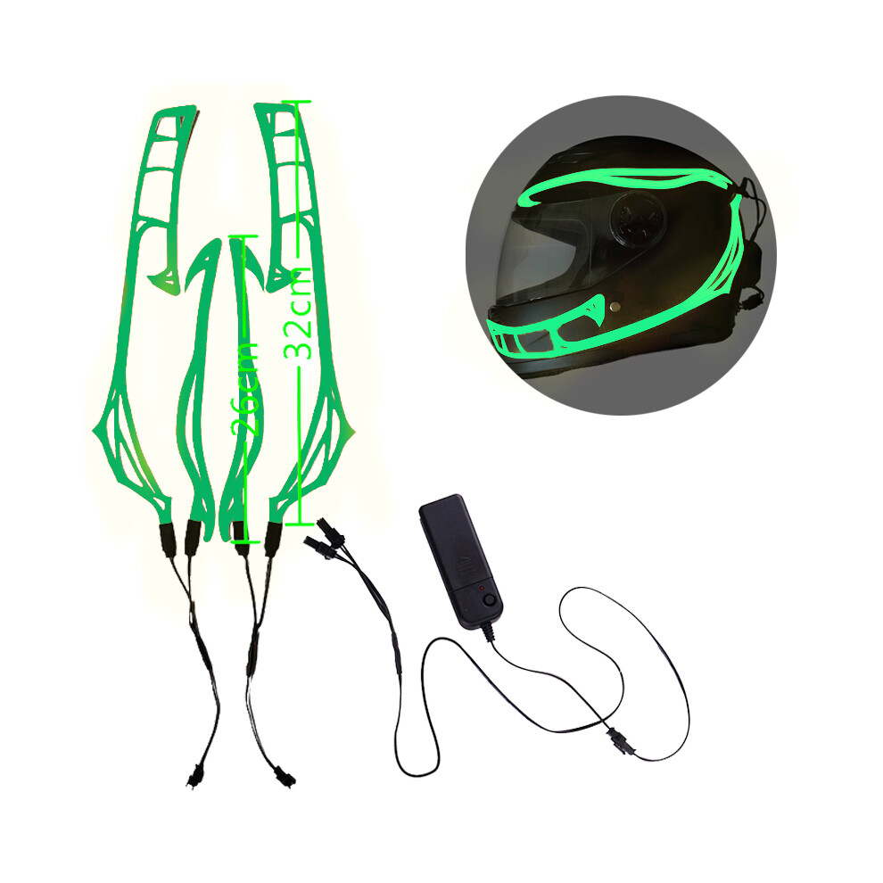 4-In-1 8 Color Motorcycle Led Night Riding Signal Helmet El Cold 3 Modes Led Helmet Strip Decoration Kit Bar Light 762179055433