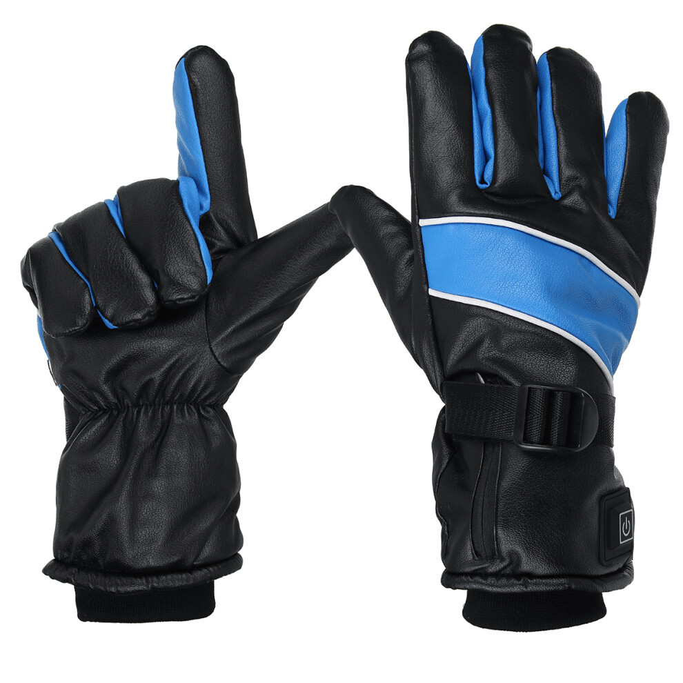 New Electric Heated Full Finger Gloves Rechargeable Battery Motorcycle Outdoor Warmer Mittens 762179082996