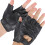 New Medium Fingerless Leather Motorcycle Glove Vented Cowhide Multi-use 3