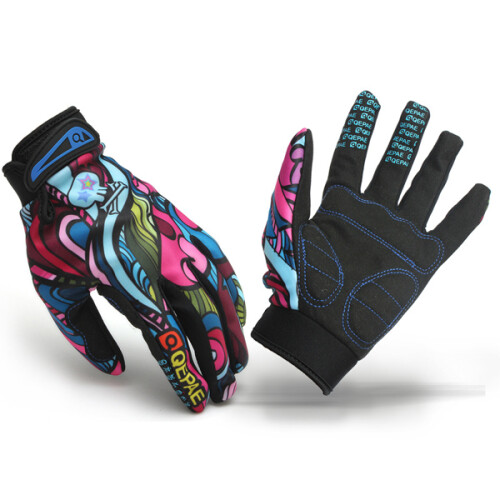Motorcycle Racing Biker Full Finger Gloves Skeleton Skull Bone