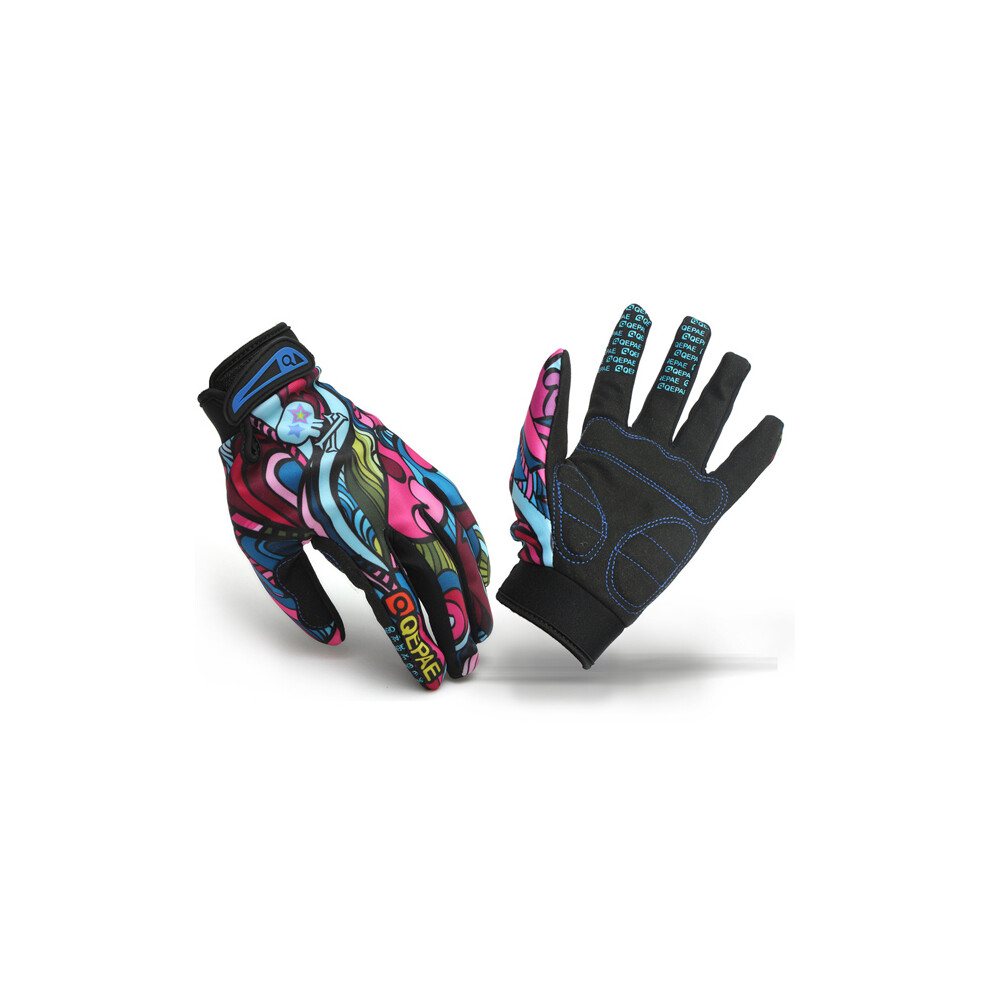 Motorcycle Racing Biker Full Finger Gloves Skeleton Skull Bone 702373709442