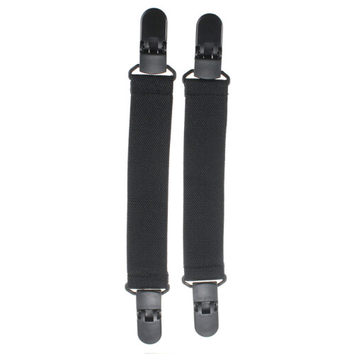 New 2Pcs Elastic Motorcycle Biker Trouser Ends Boot Straps Clips 2