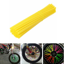 Neue 38 Stück 21 cm Speichenschutzräder Felgenverkleidungen Wrap Schutz 11 Farben für Motorrad Motocross